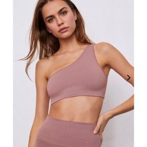 Set active one shoulder bra and legging set